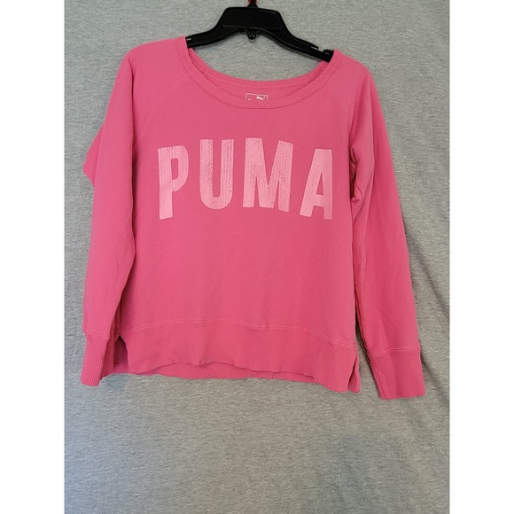 Women's/Junior's Pink PUMA Dry Cell Crewneck Sweatshirt Small - Picture 8 of 12